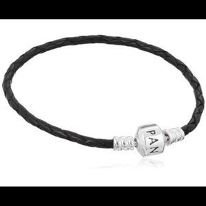 Pandora single black rope bracelet